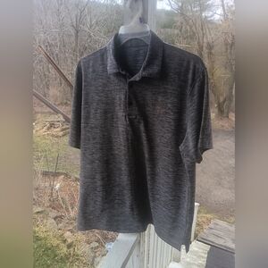 Men's Heathered Grey "Play Dry" Polo Golf Shirt 2X